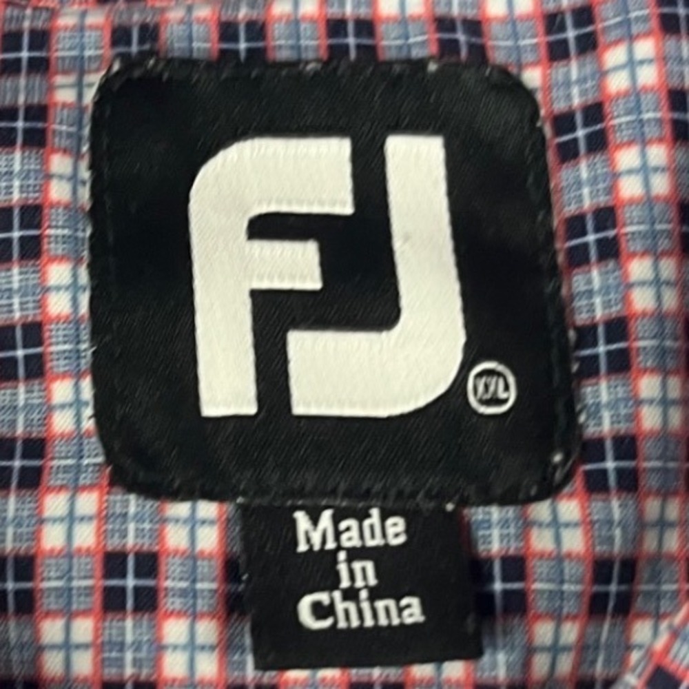 FootJoy FJ Golf Polo Shirt Mens XXL Plaid Collar Short Sleeve Camas Meadows Club - Picture 3 of 9